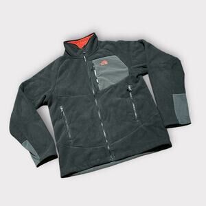 The North Face Jacket Mens M Black Red Fleece Lined Full Zip